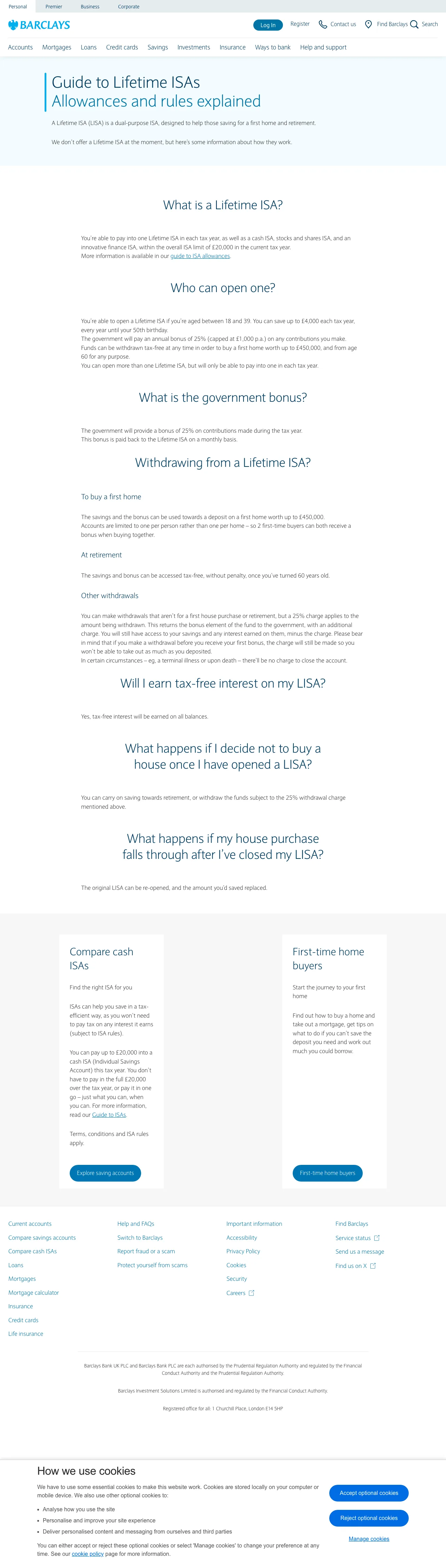 Screenshot of barclays.co.uk