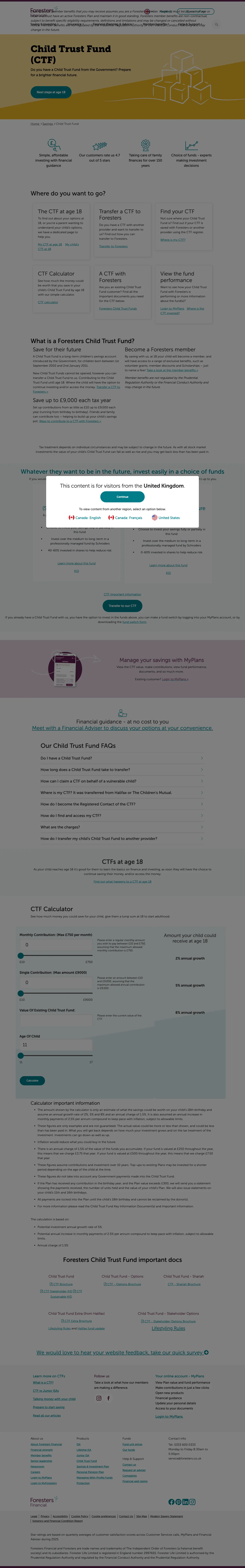 Screenshot of foresters.com