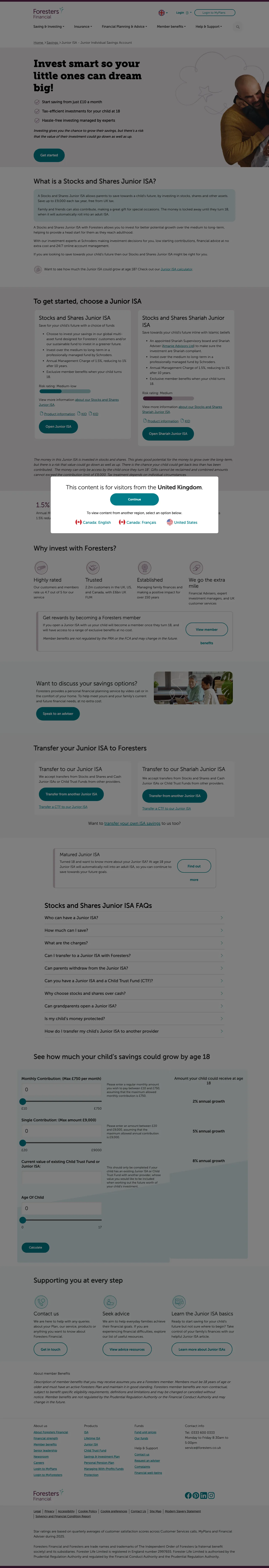 Screenshot of foresters.com