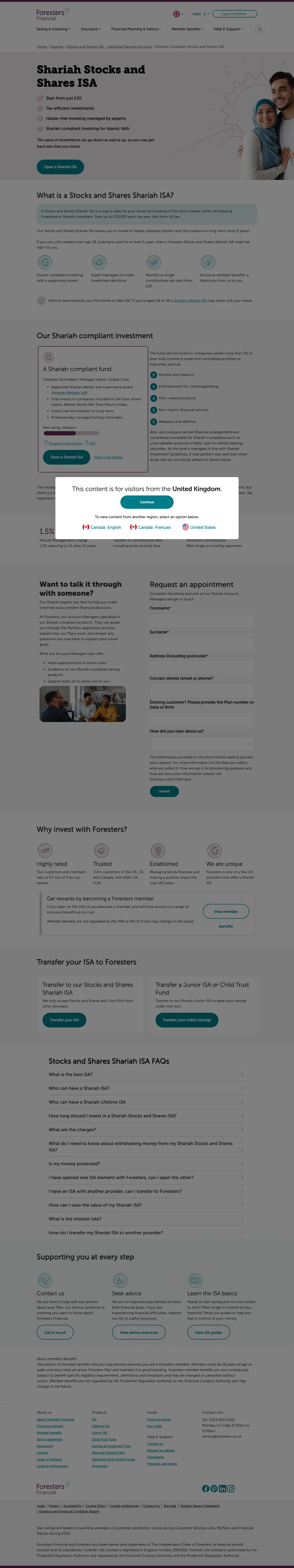Screenshot of foresters.com