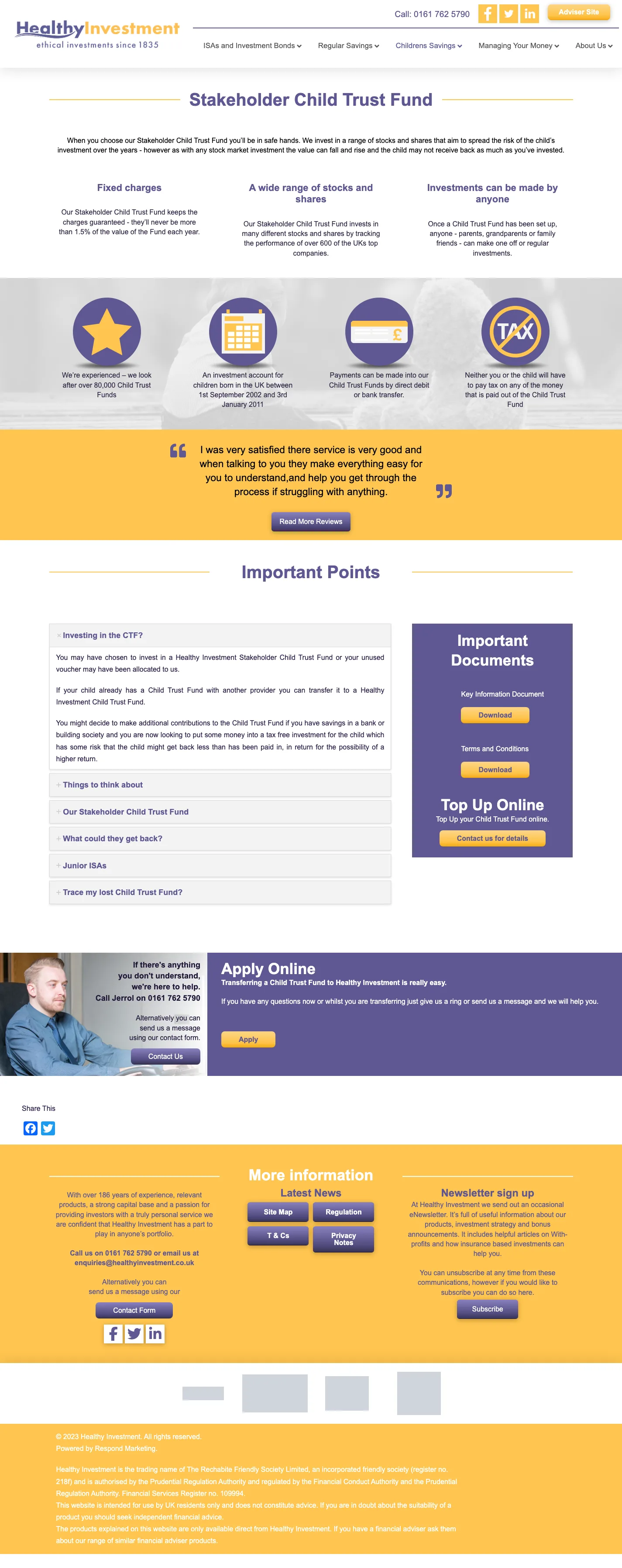 Screenshot of healthyinvestment.co.uk
