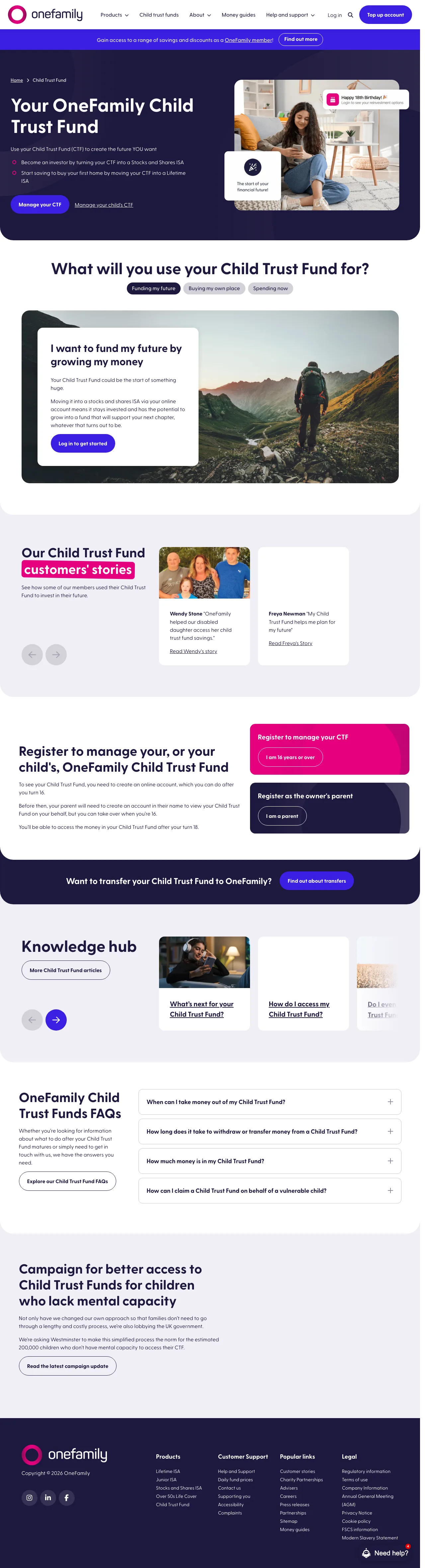 Screenshot of onefamily.com