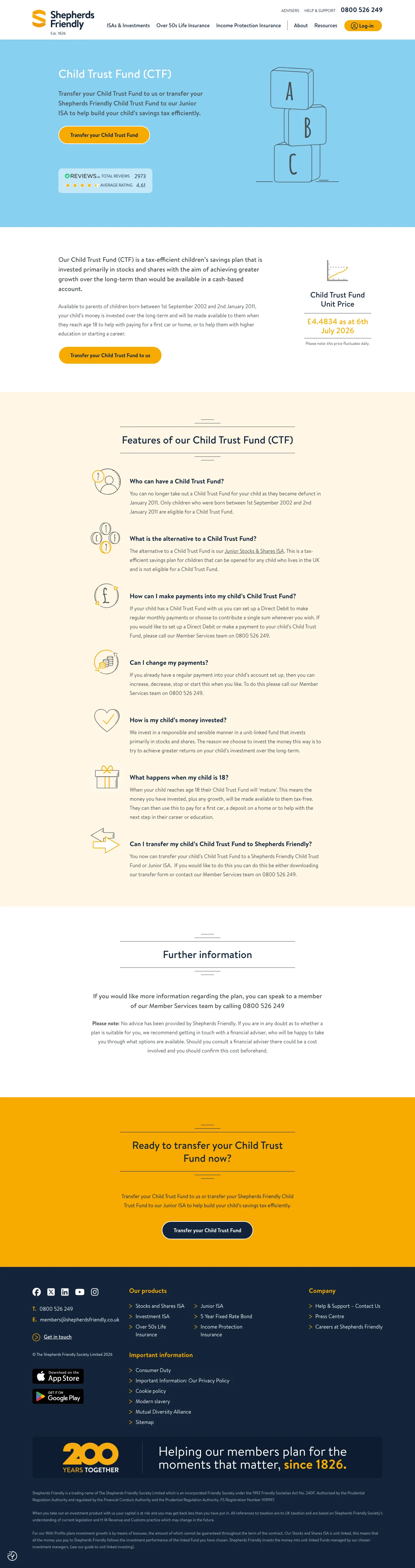 Screenshot of shepherdsfriendly.co.uk