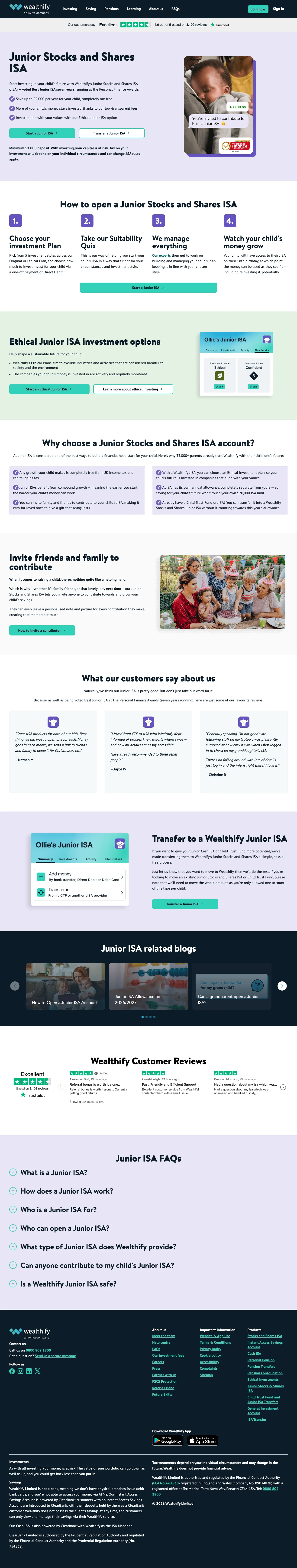 Screenshot of wealthify.com